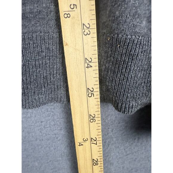 H by Halston Merino Wool Grey Turtleneck Sweater Large Cozy Knit - Picture 6 of 8